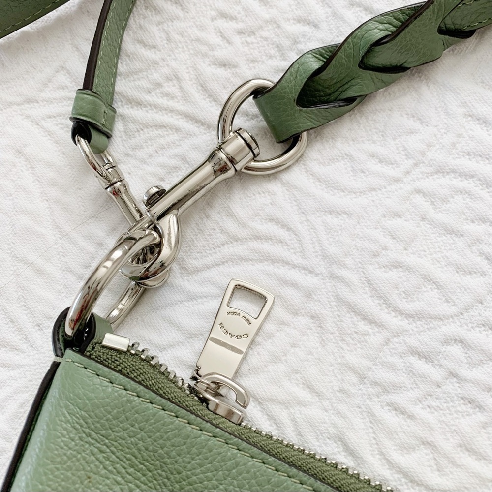 Coach Abby Leather Duffle‎ Tote Bag, Green - Picture 7 of 14